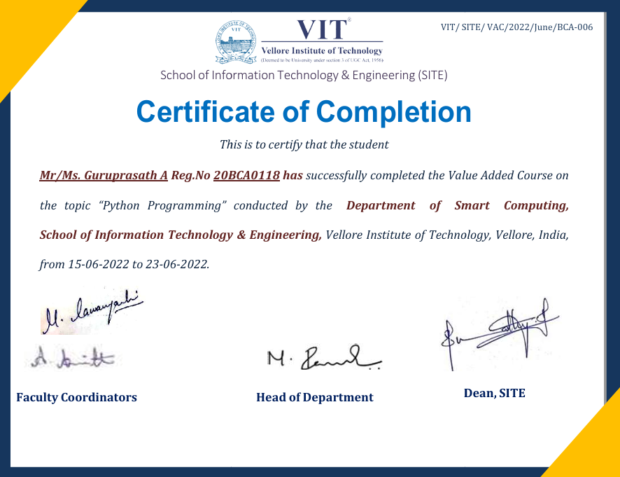 python certificate
